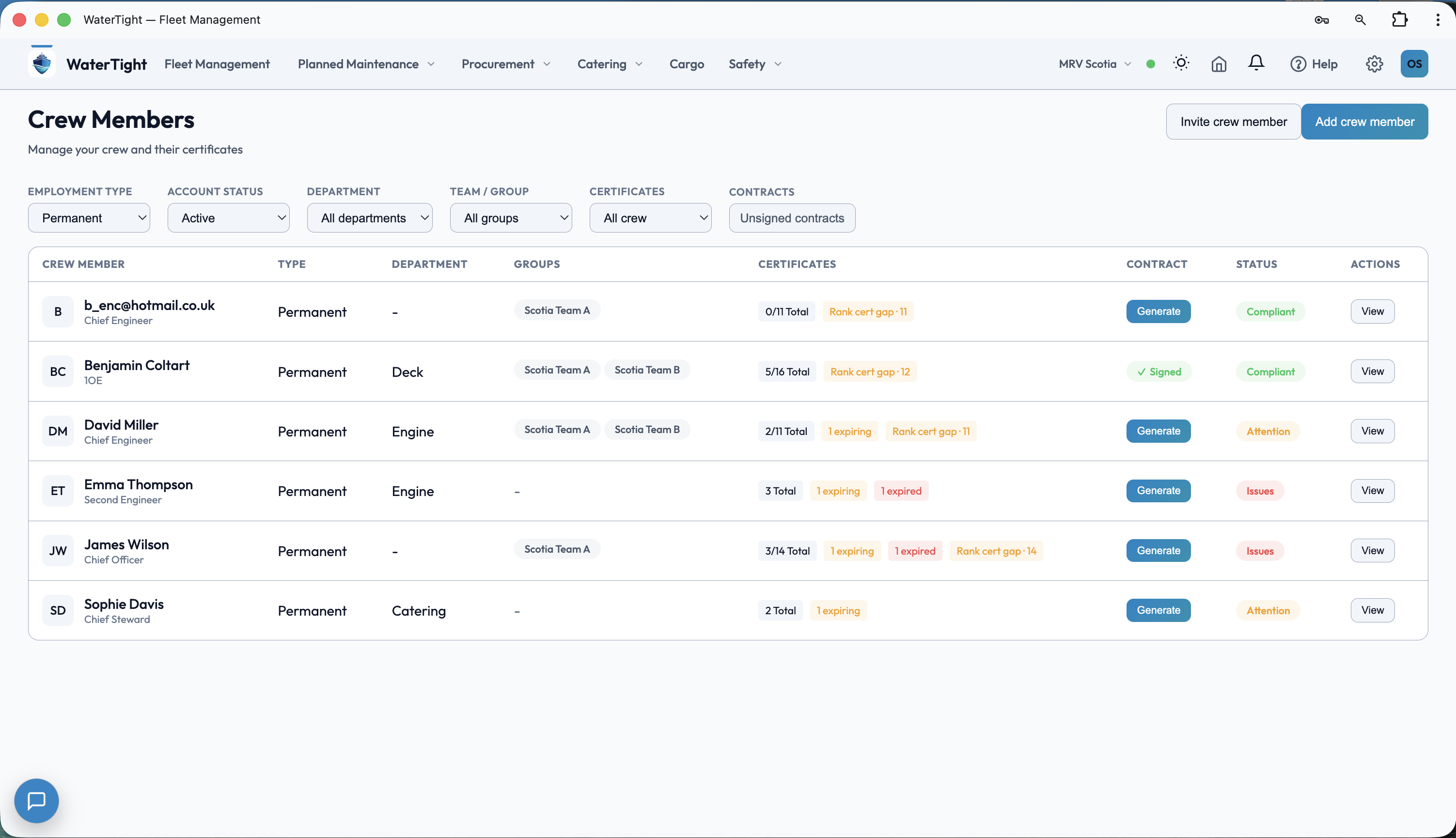 Homepage — Fleet dashboard screenshot